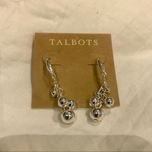 Talbots silver balls on vines earrings